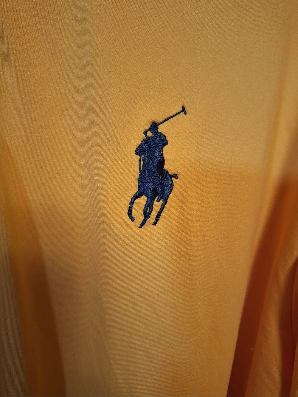 POLO RALPH LAUREN BIG PONY tangerine  POLO SHIRT Long sleeves Men's XXL Preppy